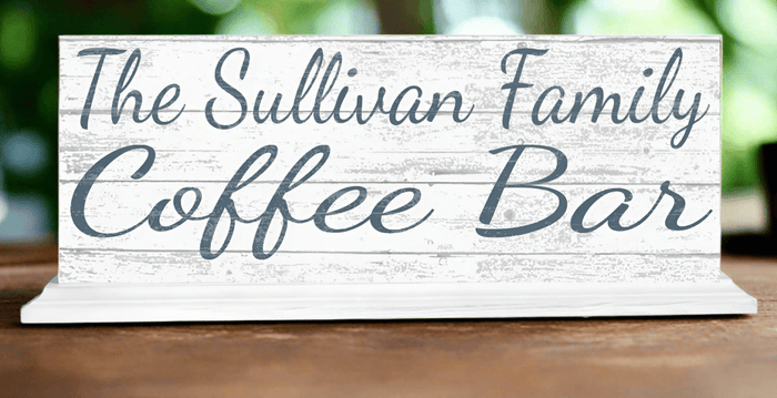 Coffee Bar Sign Personalized Custom Name - Broad Bay Personalized Gifts Shipped Fast
