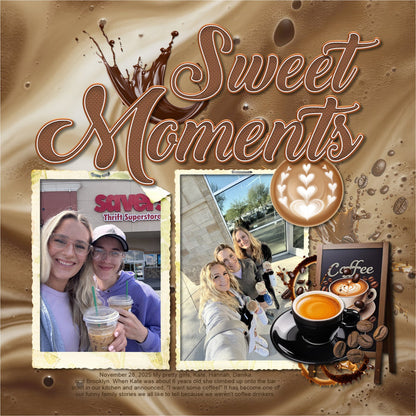 Cozy up your digital scrapbooking page titles with these tasty coffee-inspired alpha sets and realistic embellishments by Lucky Girl Creative digital art! Great for coffee shops, time with girlfriends, morning coffee, travel to Europe, and more! Each of the 5 alpha sets consist of a full set of digital art uppercase alphabet letters A-Z, lowercase letters a-z, numbers 0-9, and most punctuation marks. These alpha sets are available as individual embellishments only.