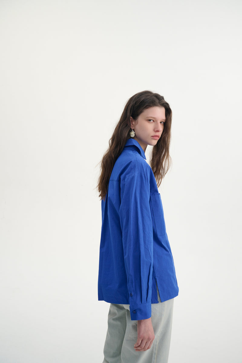 Collared cotton shirt