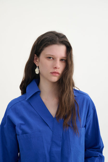 Collared cotton shirt