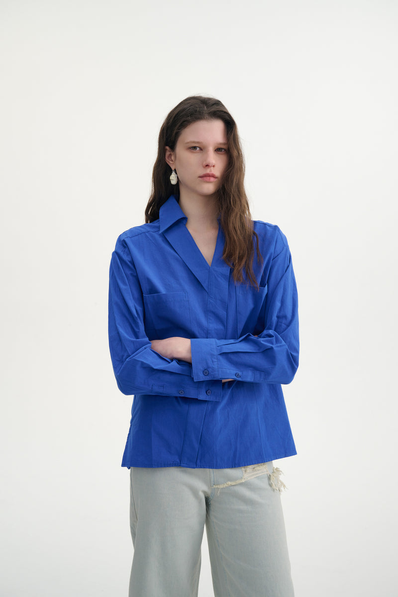 Collared cotton shirt