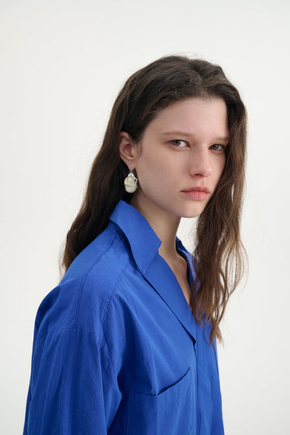 Collared cotton shirt