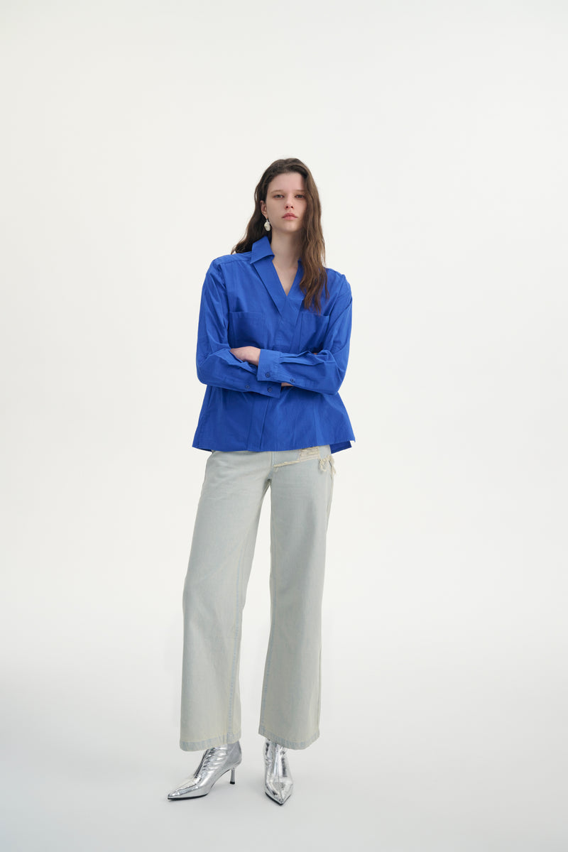 Collared cotton shirt