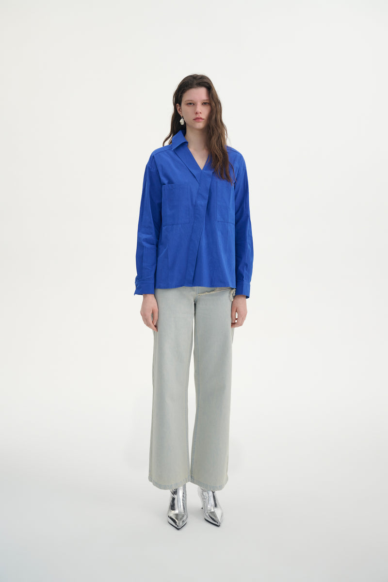 Collared cotton shirt