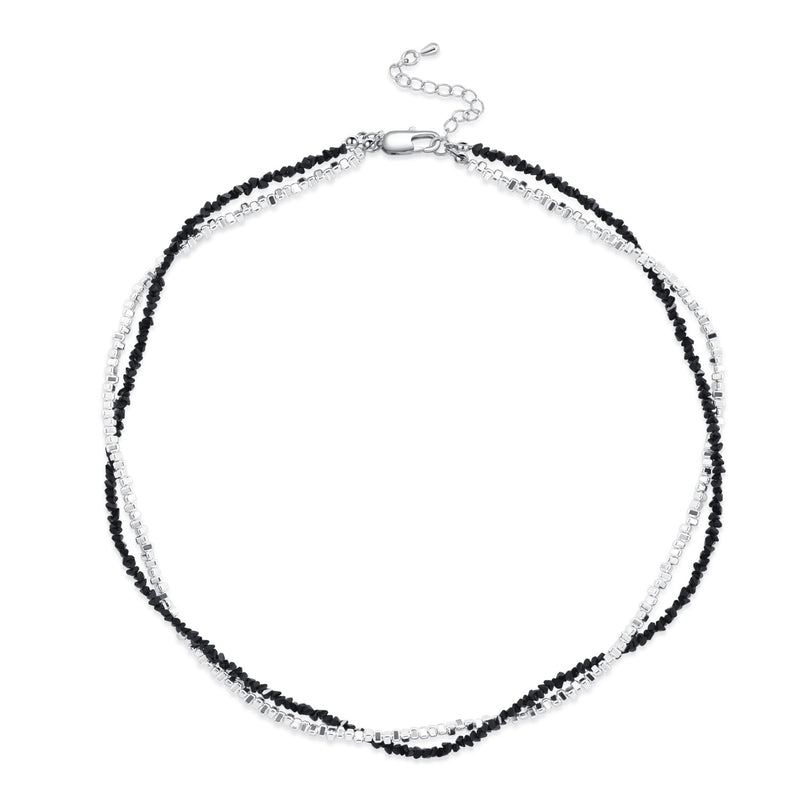 Contrast twisted necklace