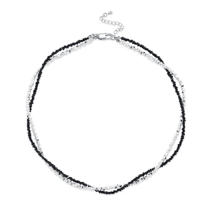 Contrast twisted necklace