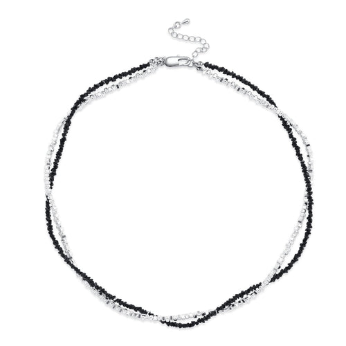 Contrast twisted necklace