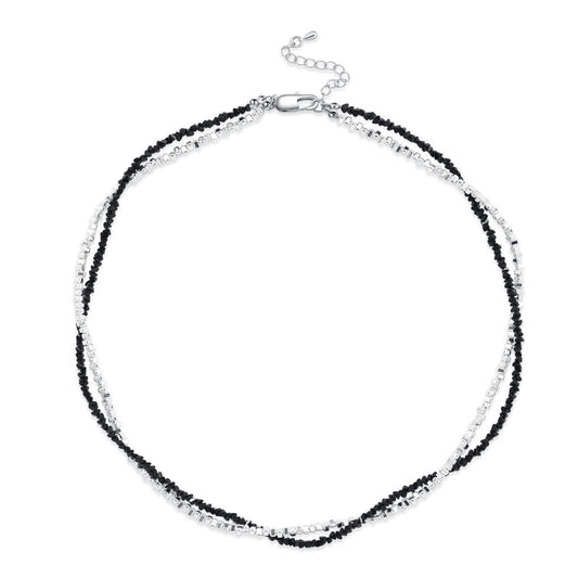 Contrast twisted necklace