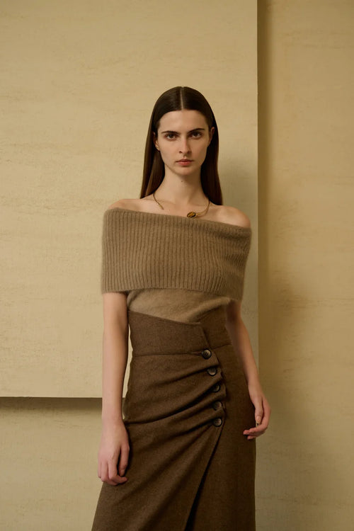 Convertible off-shoulder sweater