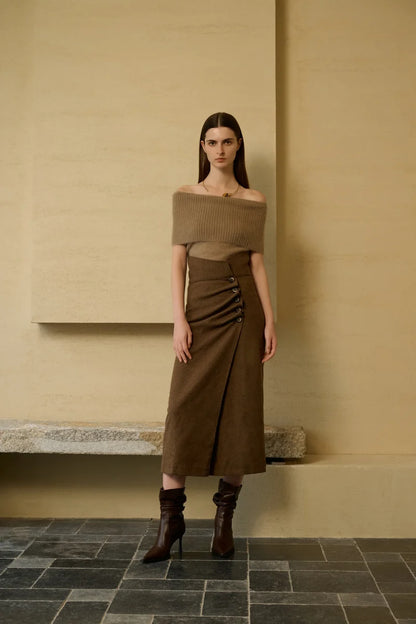 Convertible off-shoulder sweater