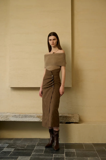 Convertible off-shoulder sweater