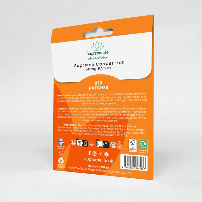 Copper Hot Patches 50mg