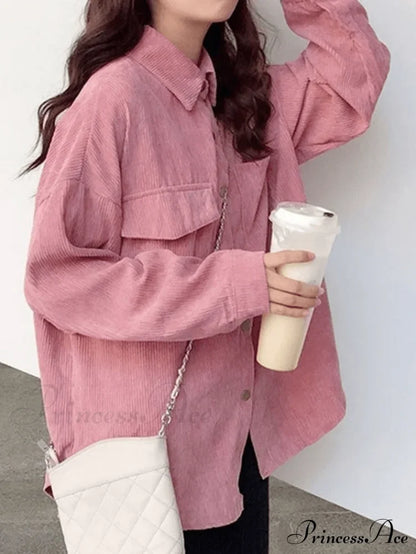 Coral Velvet Graceful Open Front Coat Shirts