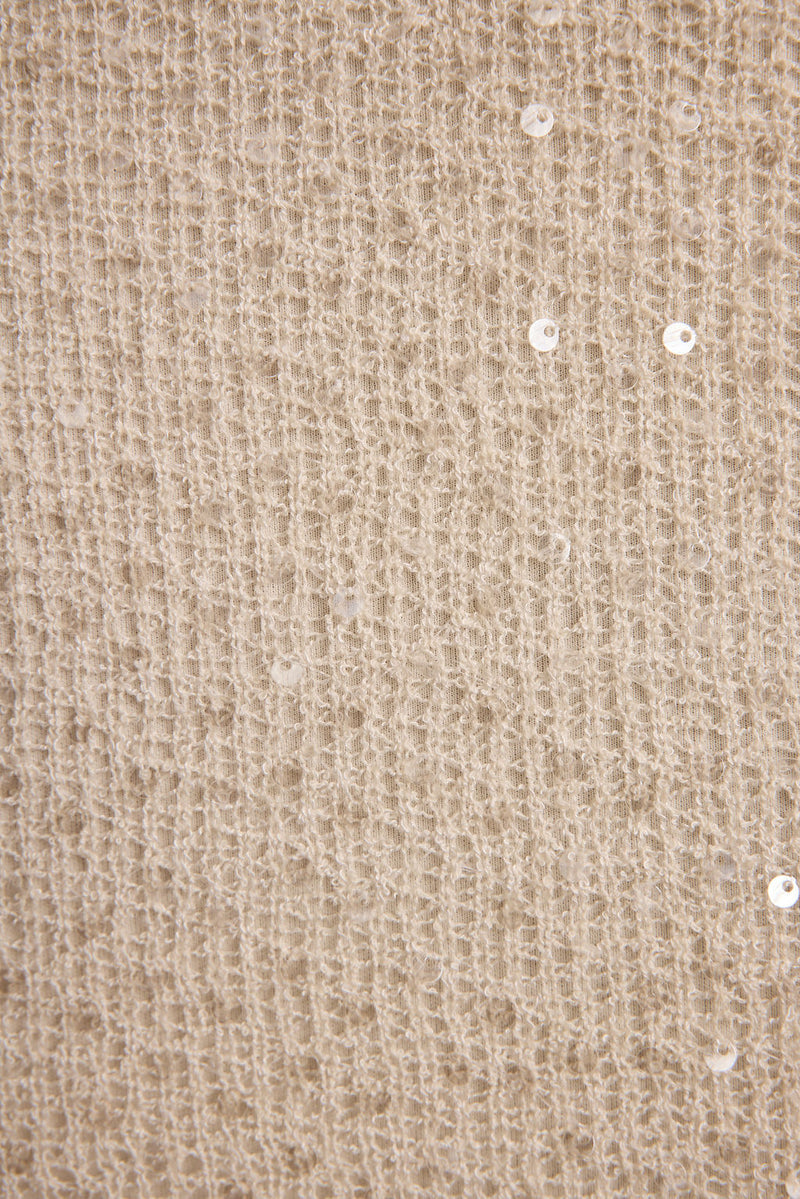 Additional view of the Cordelia Ivory Sequin Midi Dress from a different perspective.