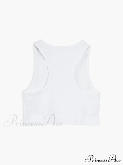 Cotton Blends Graceful Cropped Tank Top Tops & Camis