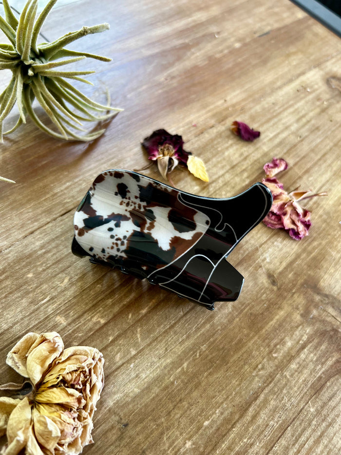 Brown cow print