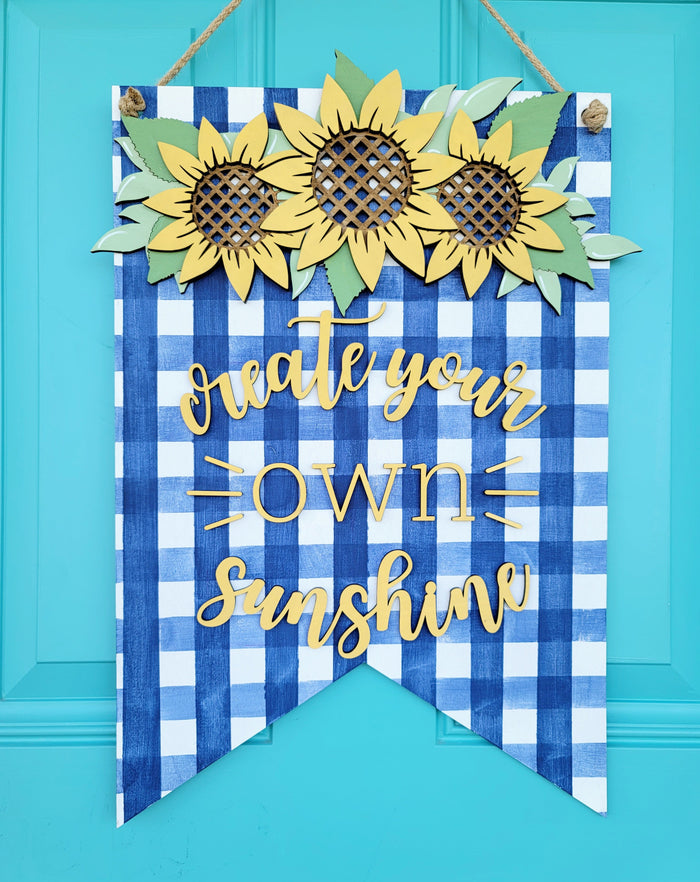 Create Your Own Sunshine Sunflower Door Hanger-wholesale