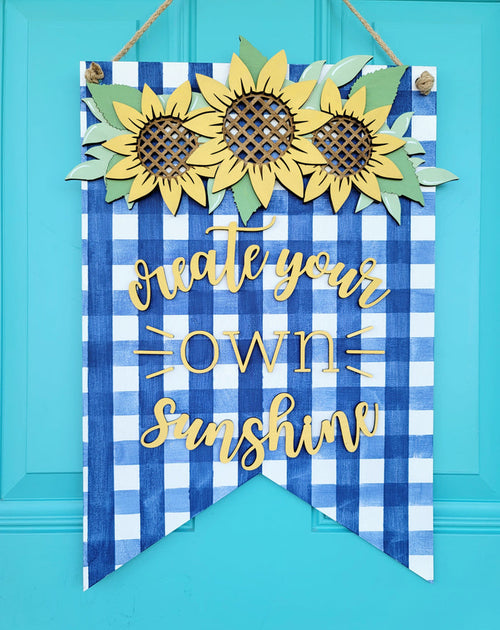 Create Your Own Sunshine Sunflower Door Hanger-wholesale