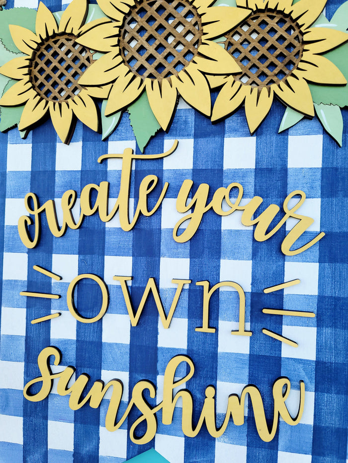 Create Your Own Sunshine Sunflower Door Hanger-wholesale
