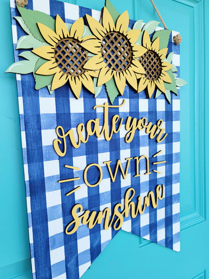 Create Your Own Sunshine Sunflower Door Hanger-wholesale