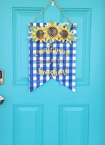 Create Your Own Sunshine Sunflower Door Hanger-wholesale