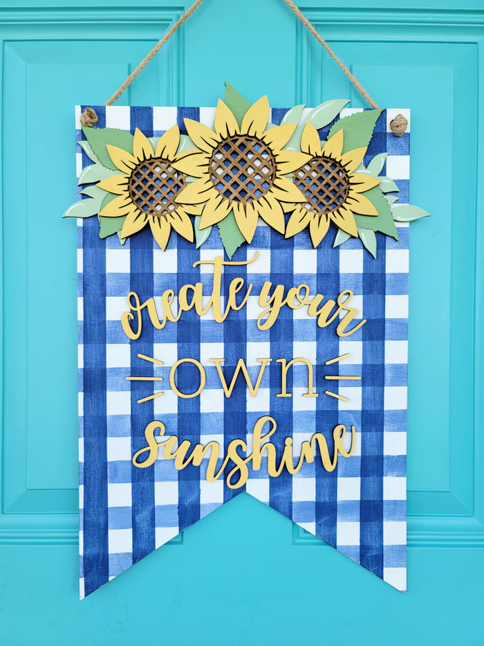 Create Your Own Sunshine Sunflower Door Hanger-wholesale