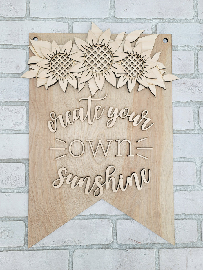 Create Your Own Sunshine Sunflower Door Hanger-wholesale