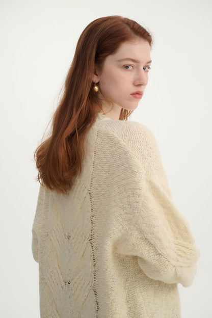 Crew neck wool sweater