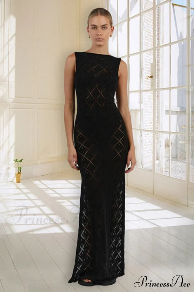 Crochet Hollow Stylish Knitted Dress