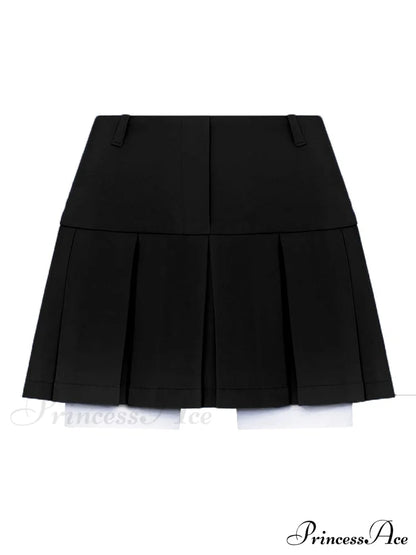 Cropped Blazer And Pleated Mini Skirt Set Free From Label