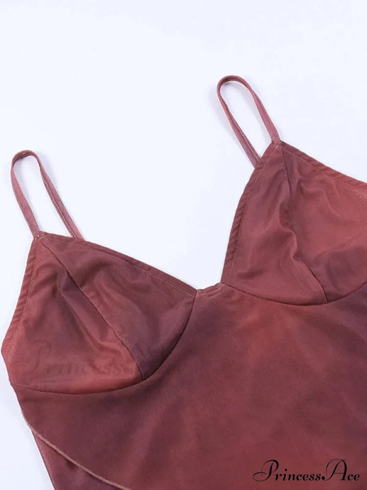 Cross Over Halter Trendy Mesh Crop Cami Top