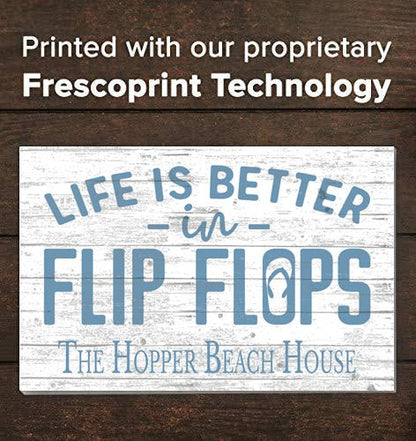 beach house sign with name