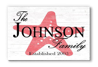 starfish family name sign