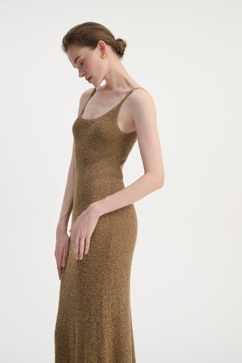 Cutout back knit dress