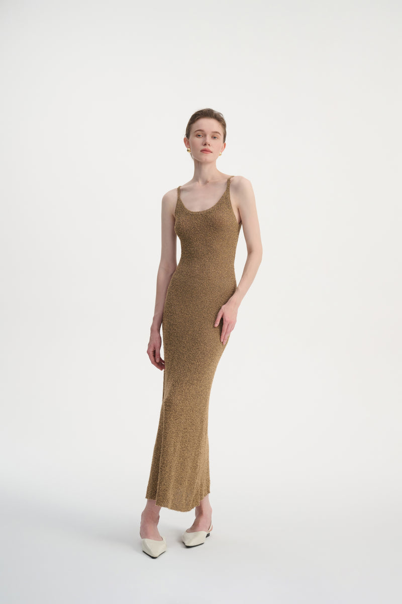 Cutout back knit dress