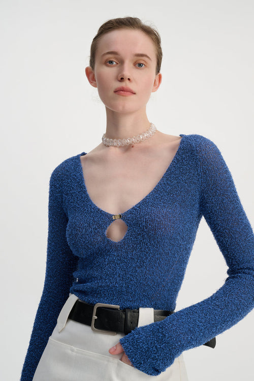 Cutout slim fit top