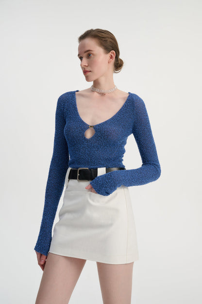 Cutout slim fit top