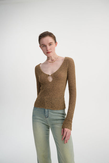 Cutout slim fit top