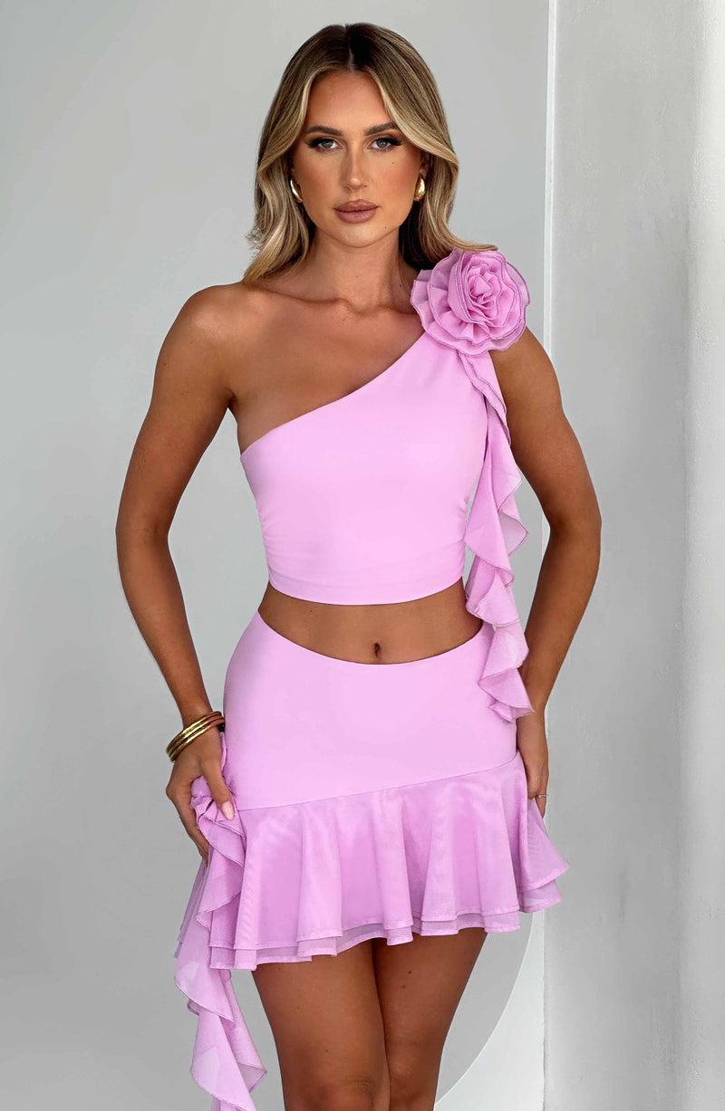 Daina Mini Skirt - Pink Skirt Babyboo Fashion Premium Exclusive Design