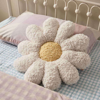 Daisy Flower Cushion - White