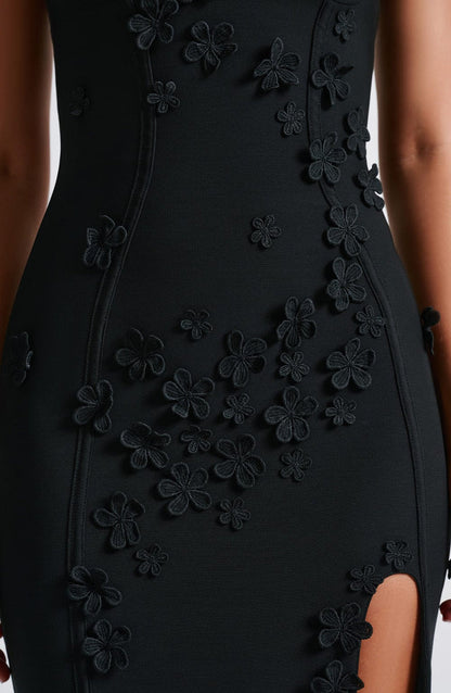 Dalary Maxi Dress - Black Lined Dress Babyboo Fashion Premium Exclusive Design