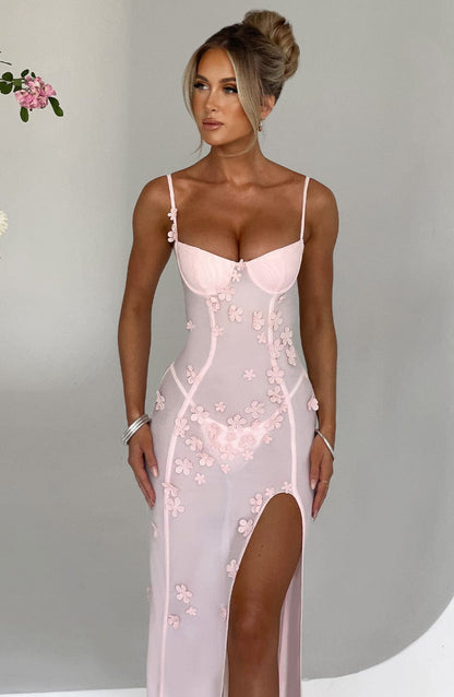 Dalary Maxi Dress - Blush Dress Babyboo Fashion Premium Exclusive Design