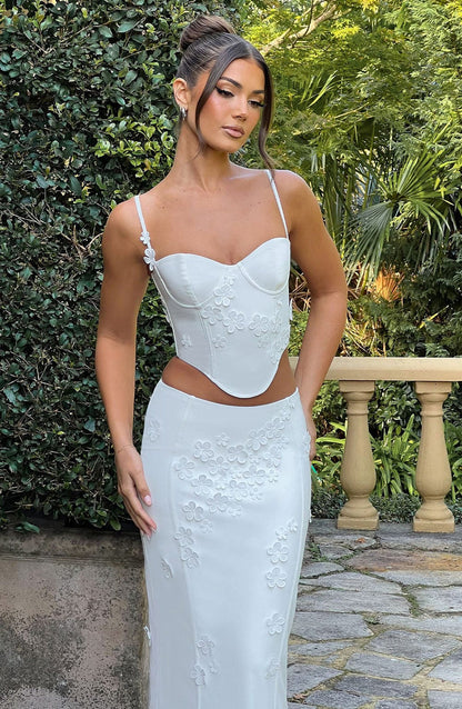 Dalary Maxi Skirt - White Skirt Babyboo Fashion Premium Exclusive Design