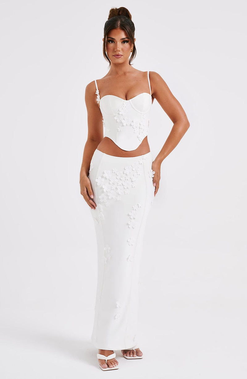 Dalary Maxi Skirt - White Skirt Babyboo Fashion Premium Exclusive Design