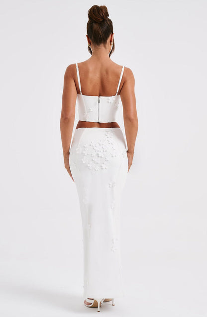 Dalary Maxi Skirt - White Skirt Babyboo Fashion Premium Exclusive Design