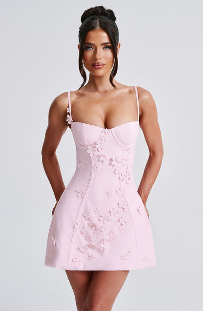 Dalary Mini Dress - Blush Dress Babyboo Fashion Premium Exclusive Design