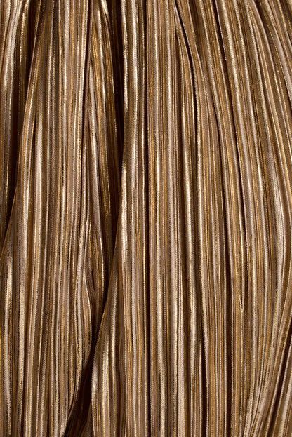 Daybreak Gold Plisse Mini Dress