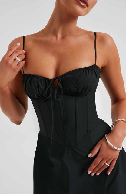 Deanna Midi Dress - Black Dress Babyboo Fashion Premium Exclusive Design