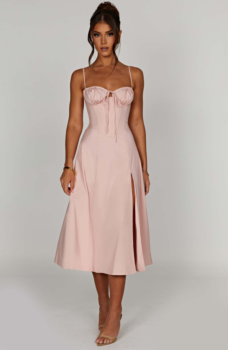 Deanna Midi Dress - Blush Dress Babyboo Fashion Premium Exclusive Design