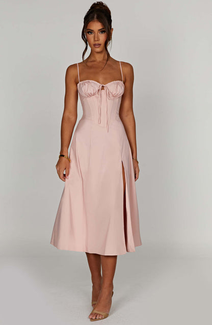 Deanna Midi Dress - Blush Dress Babyboo Fashion Premium Exclusive Design